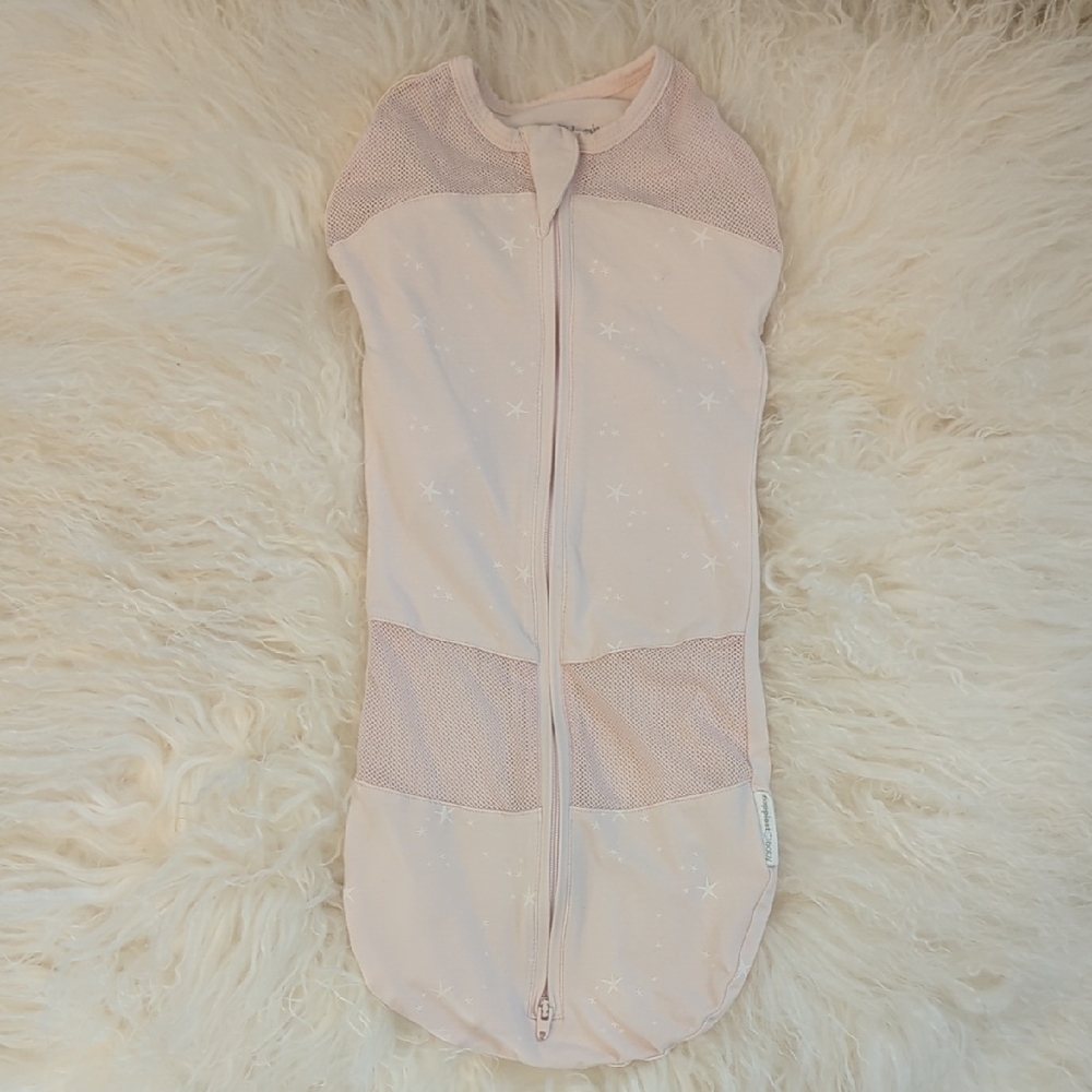 Pink Baby Swaddle with Star Pattern